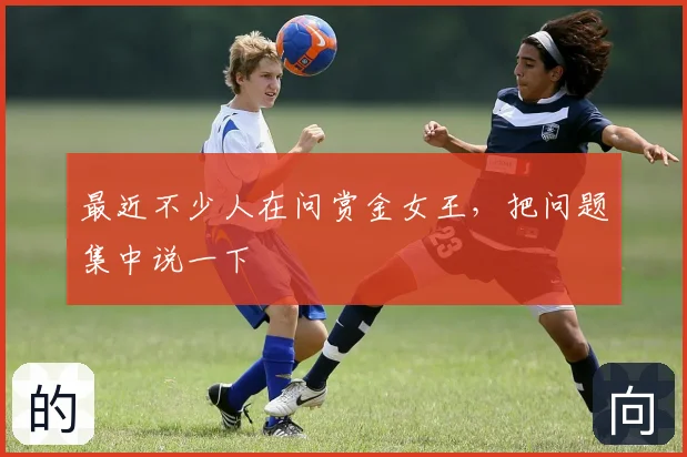最近不少人在问赏金女王，把问题集中说一下